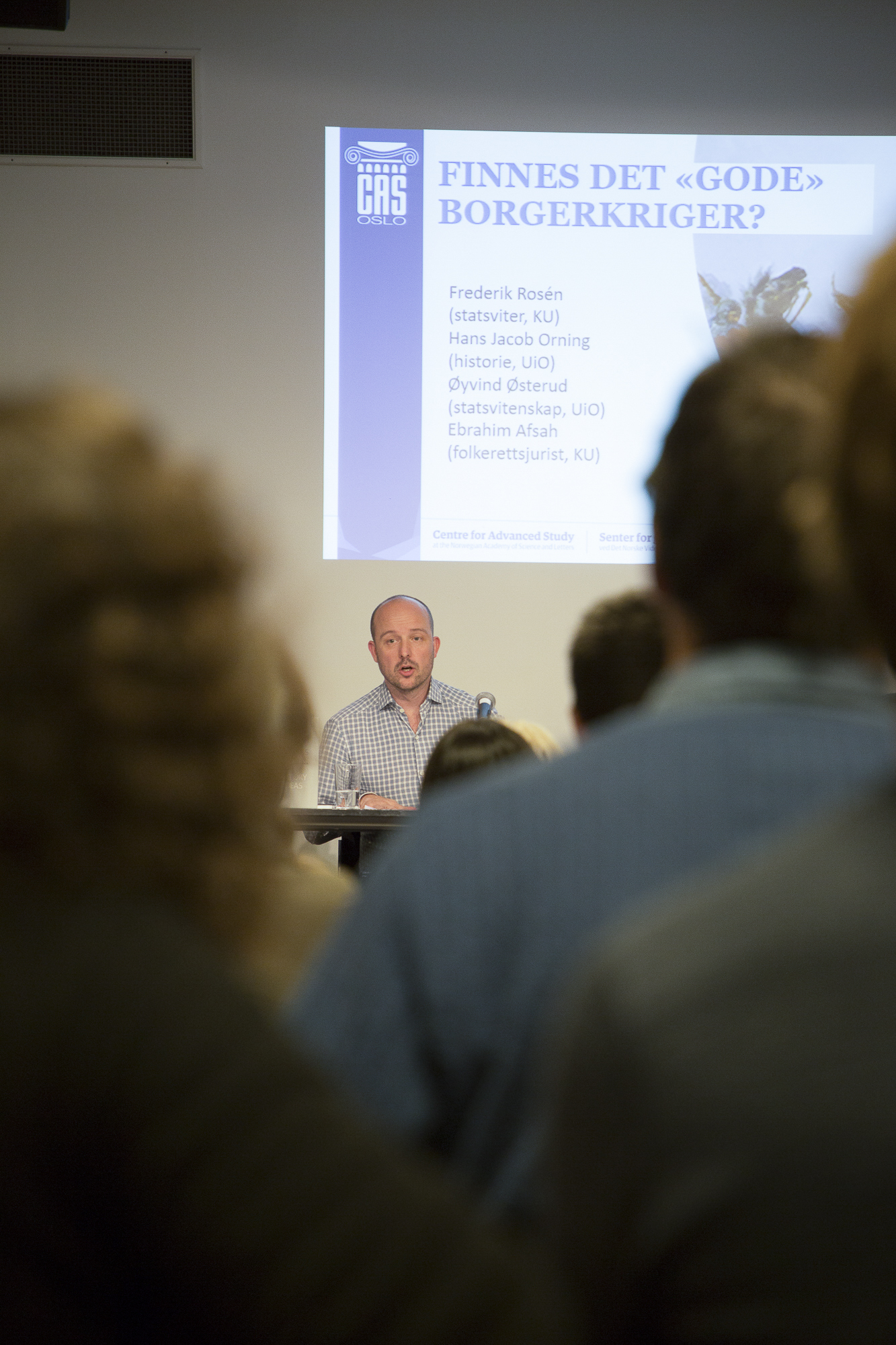 Frederik Rosén, a senior researcher at the University of Copenhagen, participates in a seminar on 17 November 2017. Photo: Camilla K. Elmar